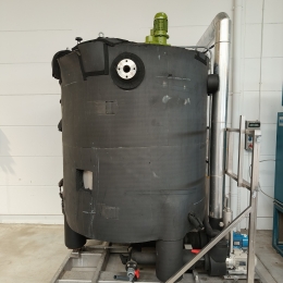 4000 L Stainless steel 316 tank with pumps and mixing arm